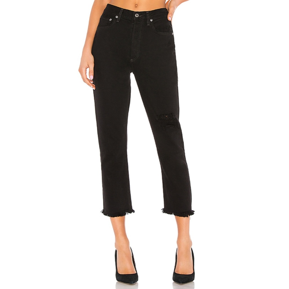 Agolde Riley High Rise Straight Jeans